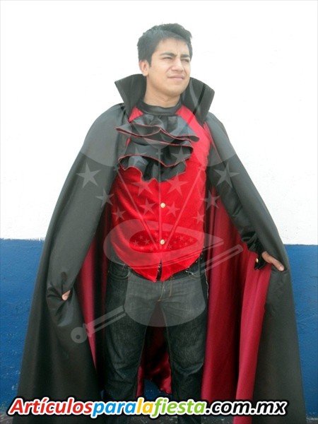 DISFRAZ DE VAMPIRO ROJO Y NEGRO